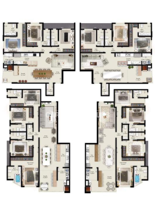 PLANTA DOS APARTAMENTOS