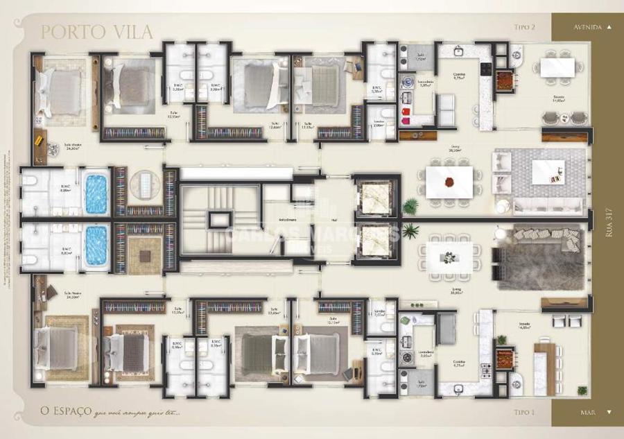PLANTA DOS APARTAMENTOS