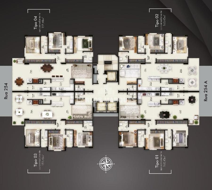 PLANTA DOS APARTAMENTOS